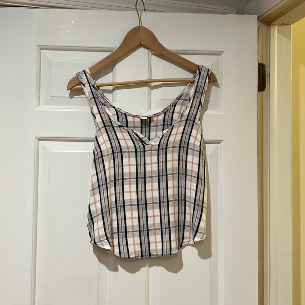 E Anthropologie plaid tank top